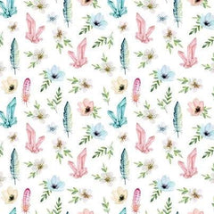 LYA | Couche lavable à poche | taille unique | Fleurs & quartz (2.0)
