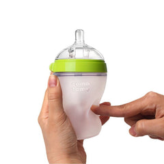 Cocotomo | Biberons compressibles à flot naturel (250 mL) | Vert