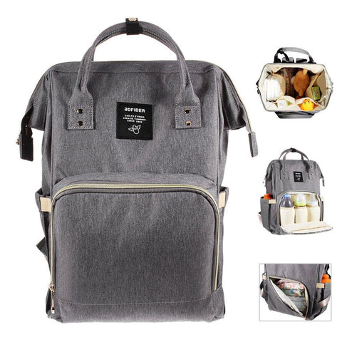 AOFIDER | Sac à couche (style sac à dos) | Gris cendré