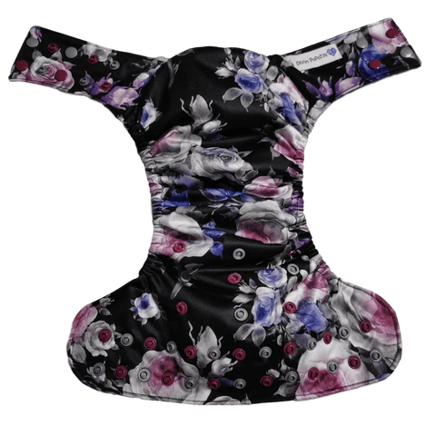 DIVIN POPOTIN | Couche lavable à poche | taille unique | Tout motif | Fleurs mauves*