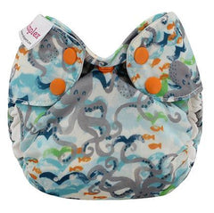 Blueberry Simplex | Couche lavable Tout en Un | taille NOUVEAU-NÉ | Octopus