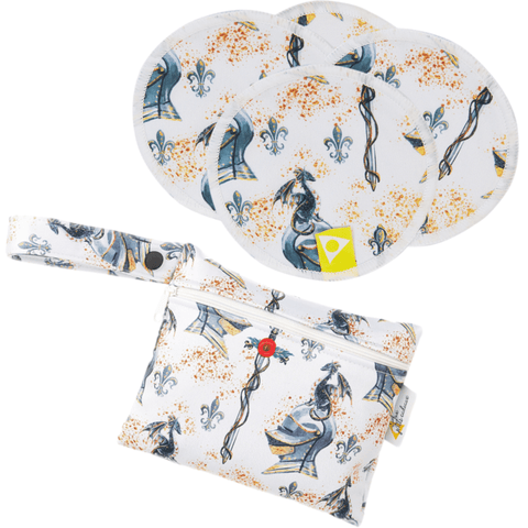 Aux P'tits Cadeaux | Ensemble de compresses d'allaitement (4) | Dragon Knight