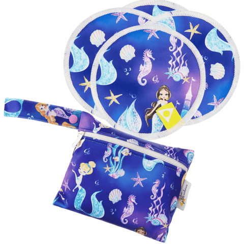 Aux P'tits Cadeaux | Ensemble de compresses d'allaitement (4) | Mermaids