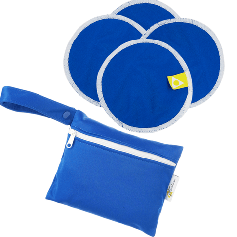 Aux P'tits Cadeaux | Ensemble de compresses d'allaitement (4) | Saphir