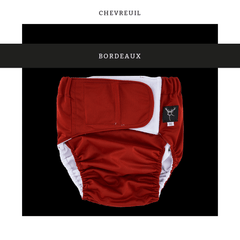 Chevreuil | Couche lavable à poche | taille ENFANT-ADULTE | Bordeaux