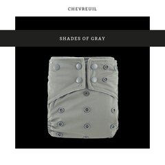 Chevreuil | Couche lavable à poche | taille unique | Shades of Gray
