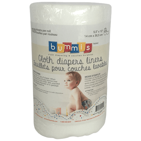 BUMMIS | Feuillets en polypropylène pour couches lavables (100 feuillets) - Bummis