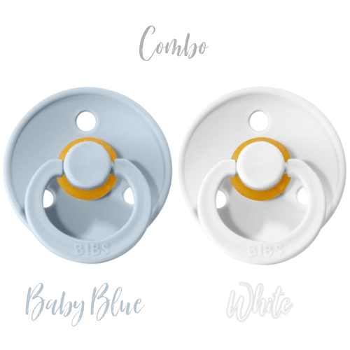 Bibs Original | Suces en caoutchouc naturel | Baby Blue & White - Bibs