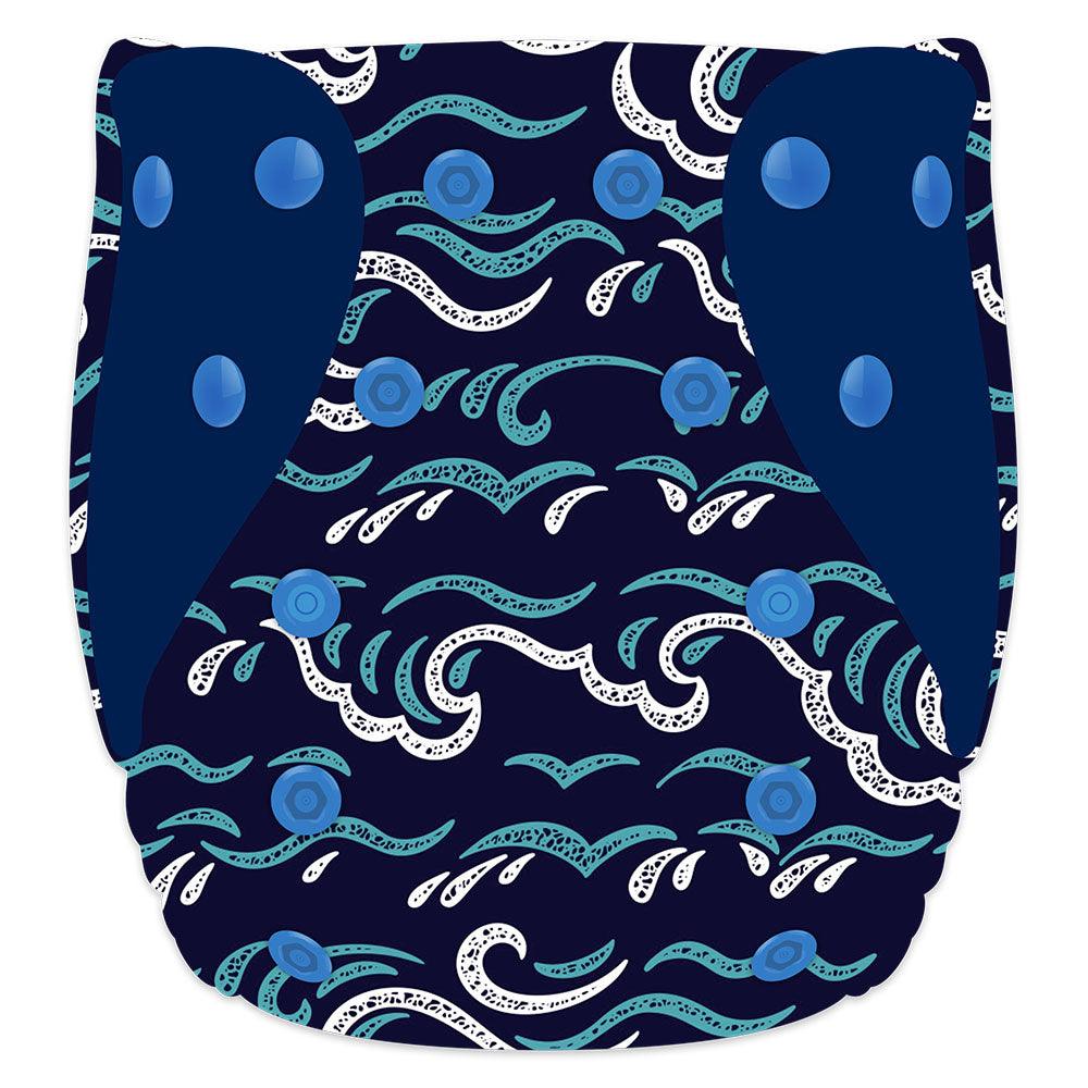 ELF | Couche lavable | taille NOUVEAU-NÉ (8-20 lb) | Blue Waves - Elf