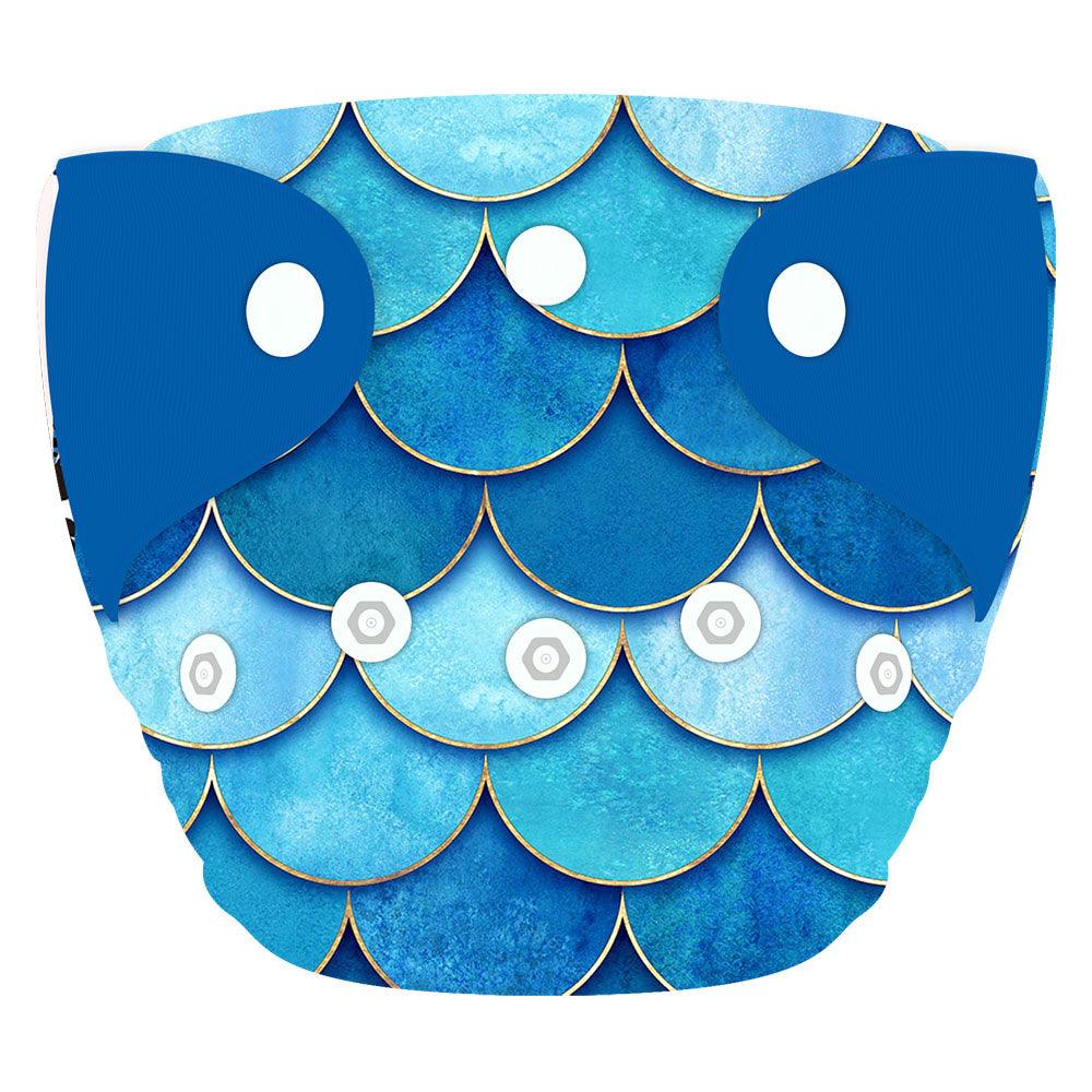 ELF | Couche lavable | taille NOUVEAU-NÉ (5-14 lb) | Blue Mermaid - Elf