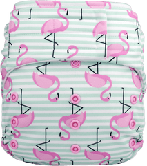 ELF | Couche lavable à poche | taille unique | Flamant