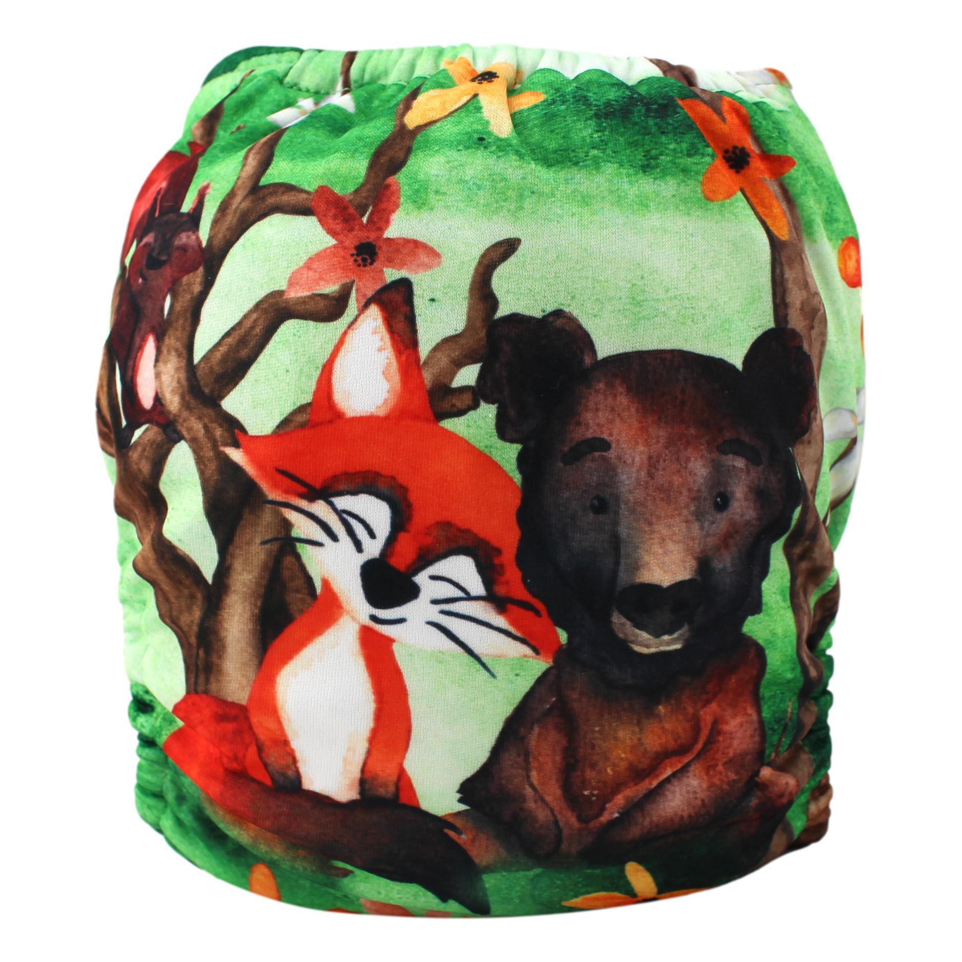 GABARI | Couche lavable à poche [G2] | taille unique | Renard & Ours (LIQUIDATION VENTE FINALE)