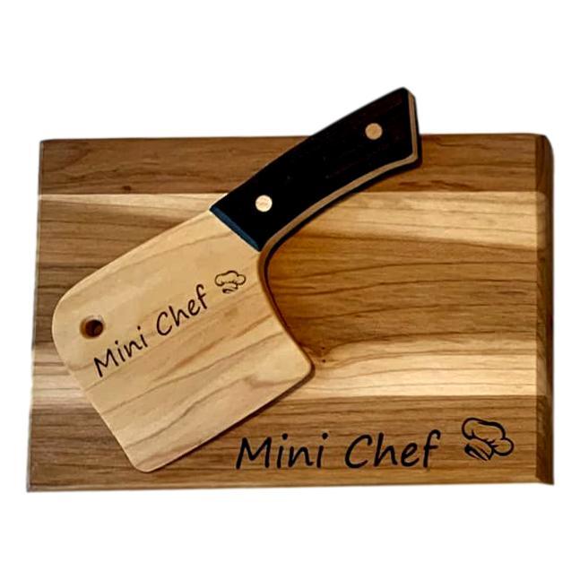 Le Graveur des Bois | Couteau-hachette de bois pour enfant | Gravure ''Mini-Chef'' - Le Graveur des Bois