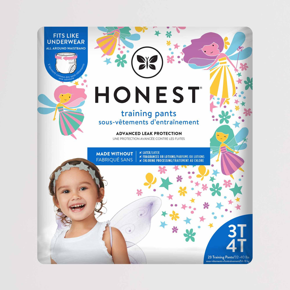 HONEST | Culottes d'entraînement écologiques [à usage unique] | Taille 3T-4T - The Honest Company