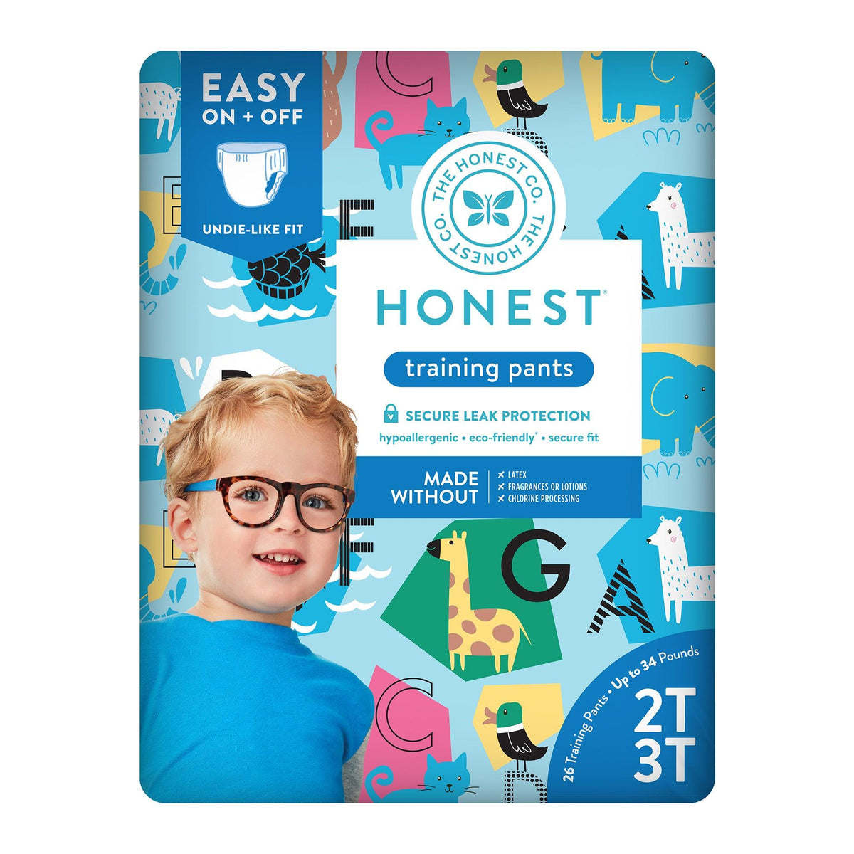HONEST | Culottes d'entraînement écologiques [à usage unique] | Taille 2T-3T - The Honest Company