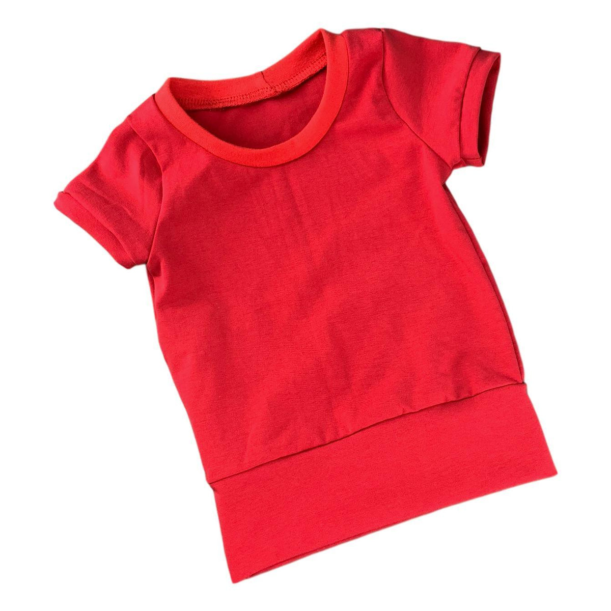 M3 | T-shirt évolutif uni | Rouge (3-12M) - Créations M3