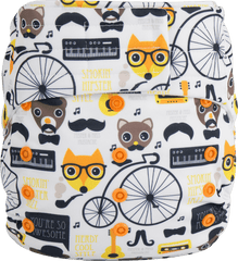 ELF | Couche lavable à poche | taille unique | Renard moustachu