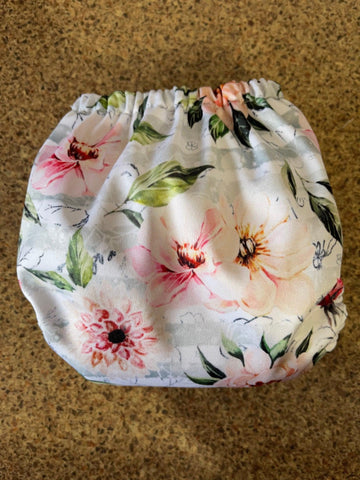 ROSINETTE | Couche lavable à poche | taille NOUVEAU-NÉ | Fleur ligné