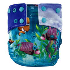 KELSA | Couche lavable à poche | taille unique | Dauphin