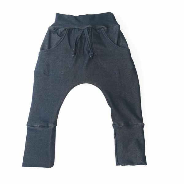 M3 | Pantalon évolutif coupe jogger taille élastique avec poches | Denim marine - Créations M3