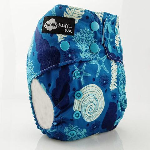 FUNKY FLUFF | Couche lavable à poche | taille unique | Maritime