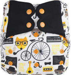 ELF | Couche lavable à poche | taille unique | Renard moustachu