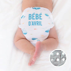 La Petite Ourse | Couche lavable à poche | taille unique | Bébé du mois | 04 [avril] (LIQUIDATION SANS INSERT - NON COMPRIS DANS PROMO ENSEMBLE DE DÉPART)