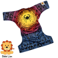 BEBE LION | Couche lavable à poche | taille unique | Zodiac | Cancer