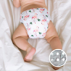 La Petite Ourse | Couche lavable Tout en Un | taille unique | Flamant