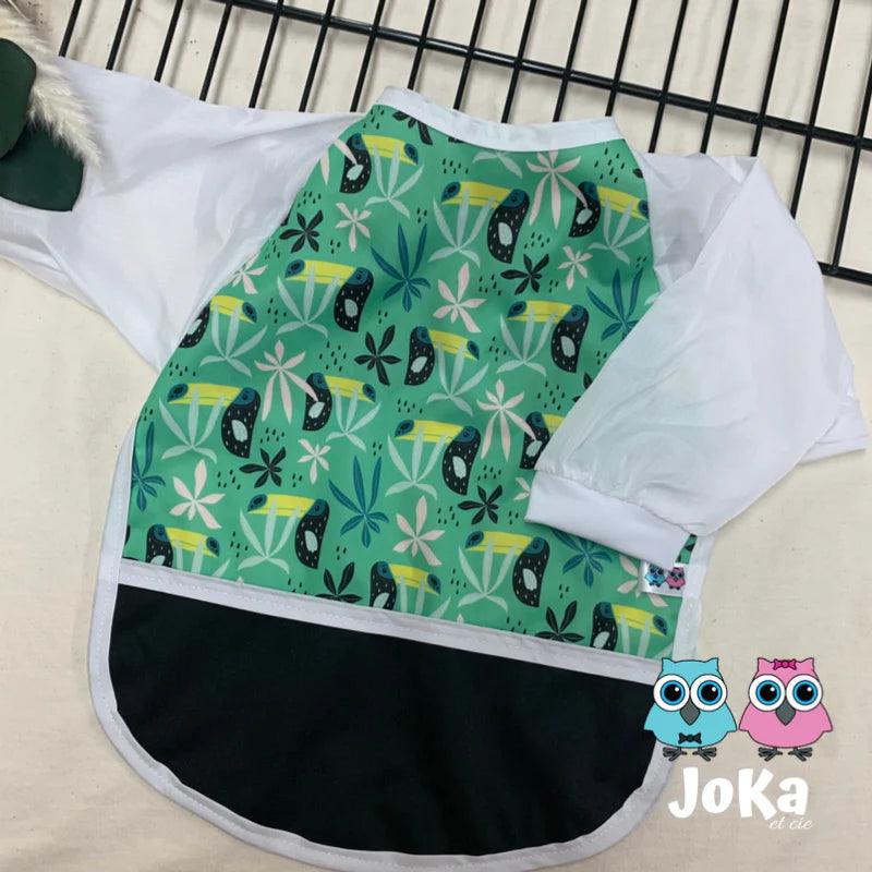 JOKA | Bavette/ tablier à manches | Toucans tropicaux | Grand (3-6 ans) - Joka