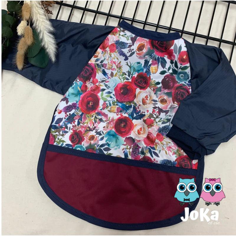 JOKA | Bavette/ tablier à manches | Roses écarlates | Grand (3-6 ans) - Joka
