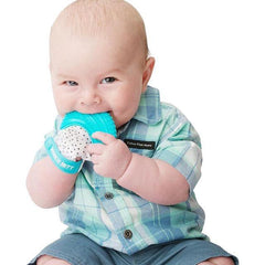 MALARKEY | Mitaine de dentition Munch-Mitt | Aqua Polka Dots