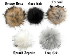 LOX LION | Tuque à pompon interchangeable | 3 Saisons | Bourgogne*