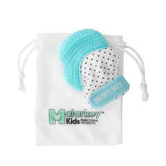 MALARKEY | Mitaine de dentition Munch-Mitt | Aqua Polka Dots