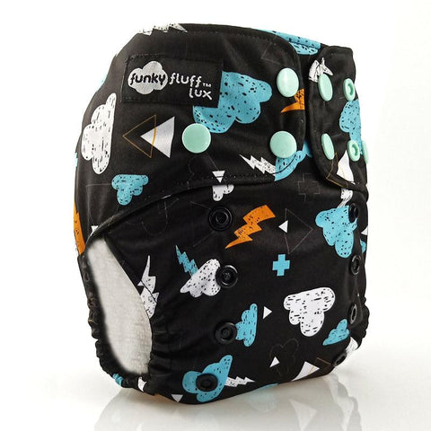 FUNKY FLUFF | Couche lavable à poche | taille unique | Thunderstruck