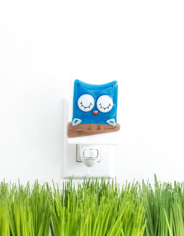 Veille sur toi | Veilleuse | Petit hibou bleu