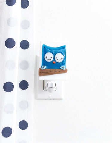 Veille sur toi | Veilleuse | Petit hibou bleu